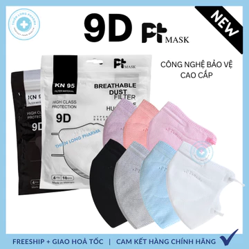 [SET 50 Cái] Khẩu trang 9D Mask 4 lớp kháng khuẩn, khẩu trang 5D nâng cấp nhiều màu sắc siêu dễ thương