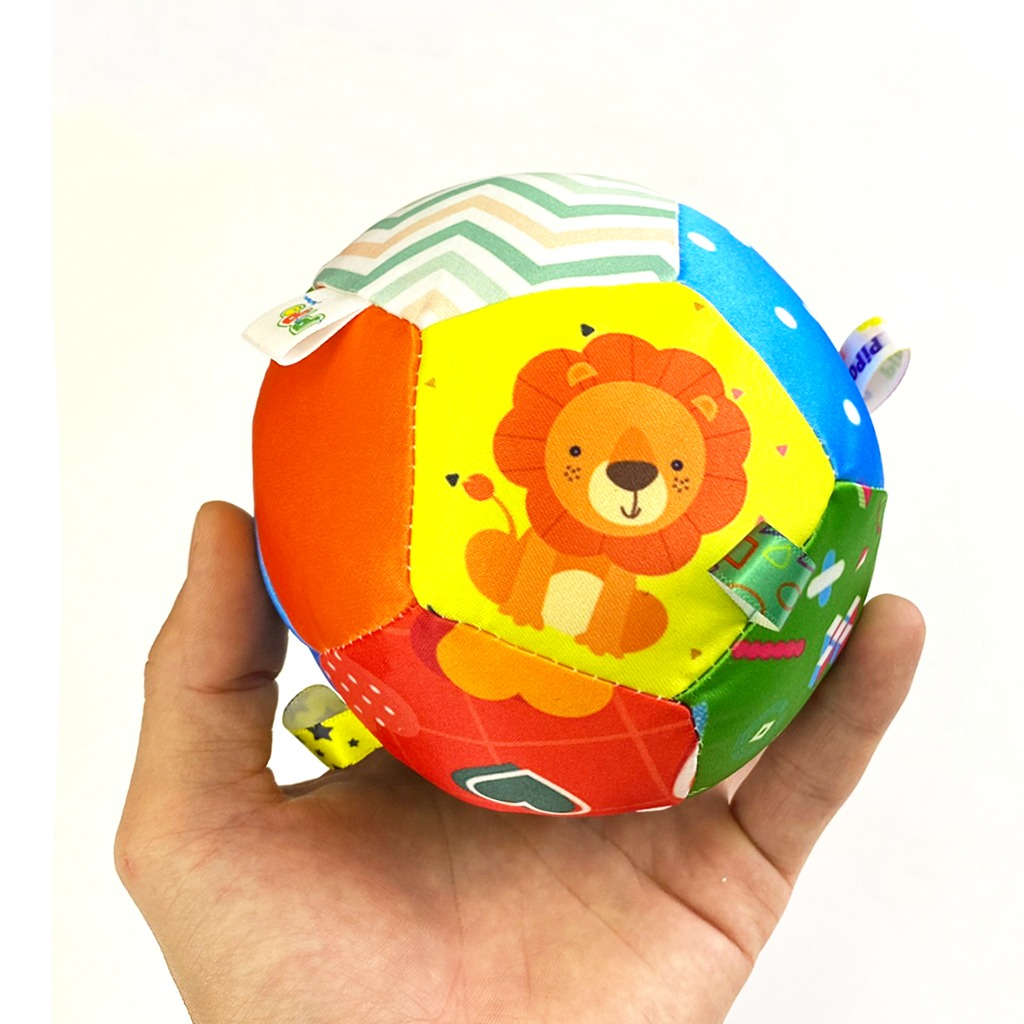 Ảnh Bóng vải PiPo Color 12 miếng ghép cho trẻ dễ dàng luyện cầm nắm, hình vẽ bắt mắt 2