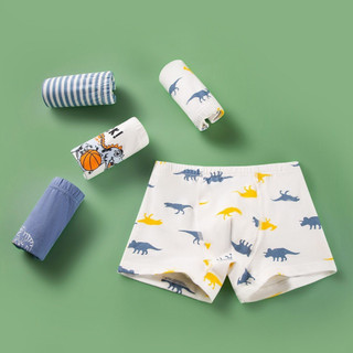 [BT12 Hàng sale] Set 4 quần chíp bé trai cotton cao cấp khủng long bạo chúa, quần lót bé trai size đại Maruka 12-41kg