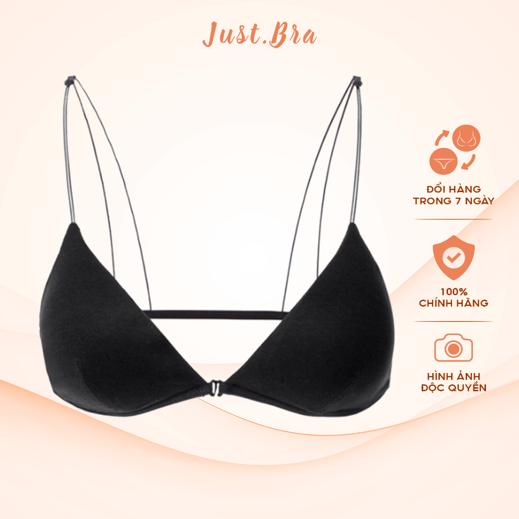 Áo ngực không gọng Just Bra chất liệu thun cotton thoáng khí, hở lưng AB136