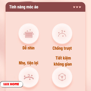 Combo 10 móc treo quần áo trong suốt, mắc quần áo kim tuyến chống trượt đầu móc xoay 360 độ đa năng
