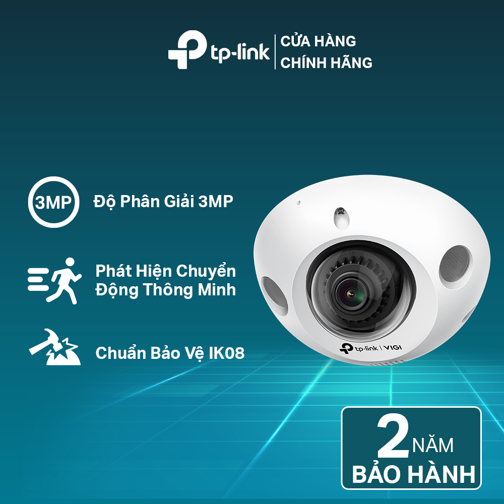 Camera IP TP-Link CCTV VIGI C230I Mini 3MP Hỗ Trợ Hồng Ngoại, Phát Hiện Thông Minh