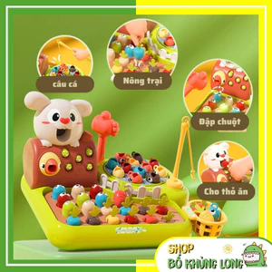 Đồ Chơi Nông Trại Vui Vẻ 4in1 Happy Funny Farm Tích Hợp Câu Cá Nhổ Cà Rốt Cho Thỏ Ăn Đồ Chơi Cho Bé Gái - BỐ KHỦNG LONG