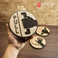 Bảng Pull Push SAN-TP01 chất liệu gỗ dán tường hình tròn hướng dẫn đóng mở cửa kính