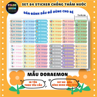 Set 84 Sticker Dán Đồ Dùng Cho Bé - Decal PVC chống thấm - Size 1x4cm - ColorBoomShop