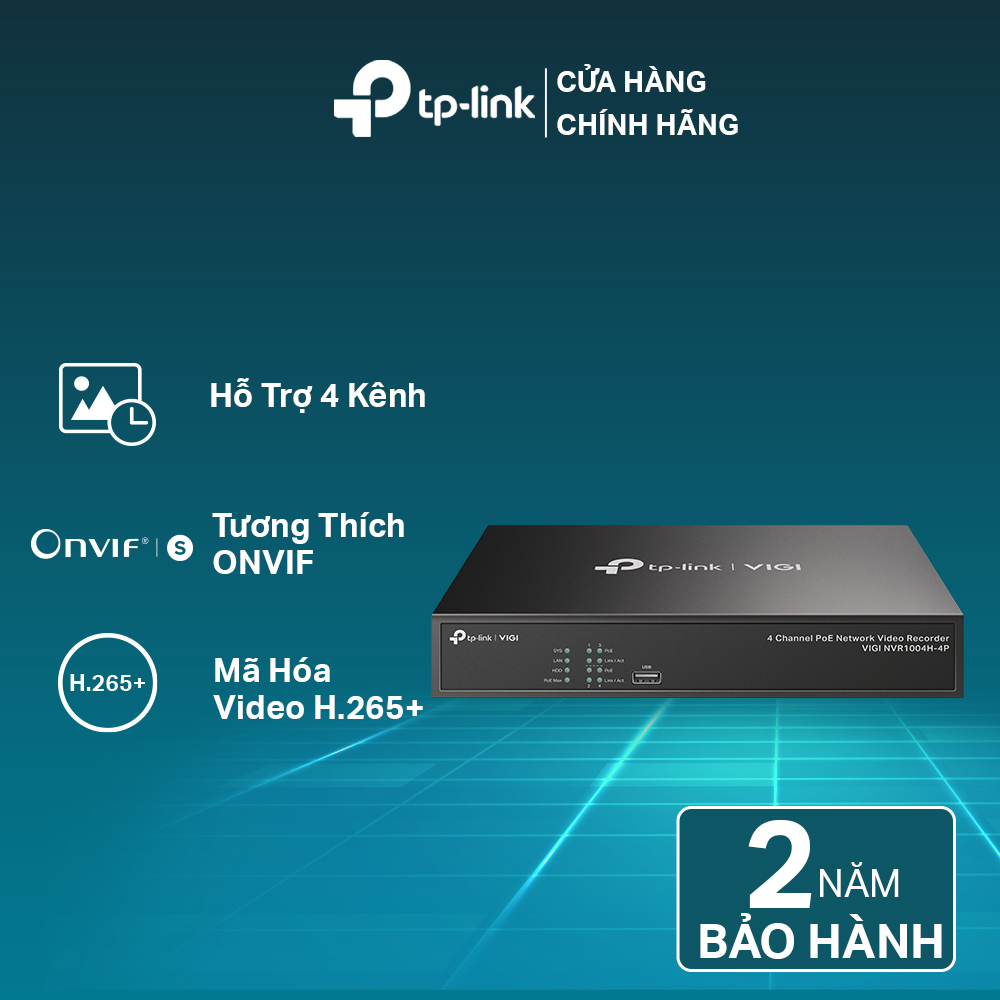 Đầu Ghi Hình TP-Link VIGI NVR1004H-4P 4 Kênh