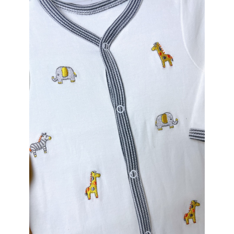 [MD40] 3-6-9M Sleep suit/ bộ đồ liên tất cho bé LITTLE ME chất liệu cotton mềm mát
