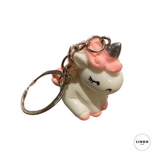 0047 Móc Khóa Ngựa Một Sừng Dễ Thương, Cute LINDO, Quà Tặng Đáng Yêu, Treo Balo, Cặp