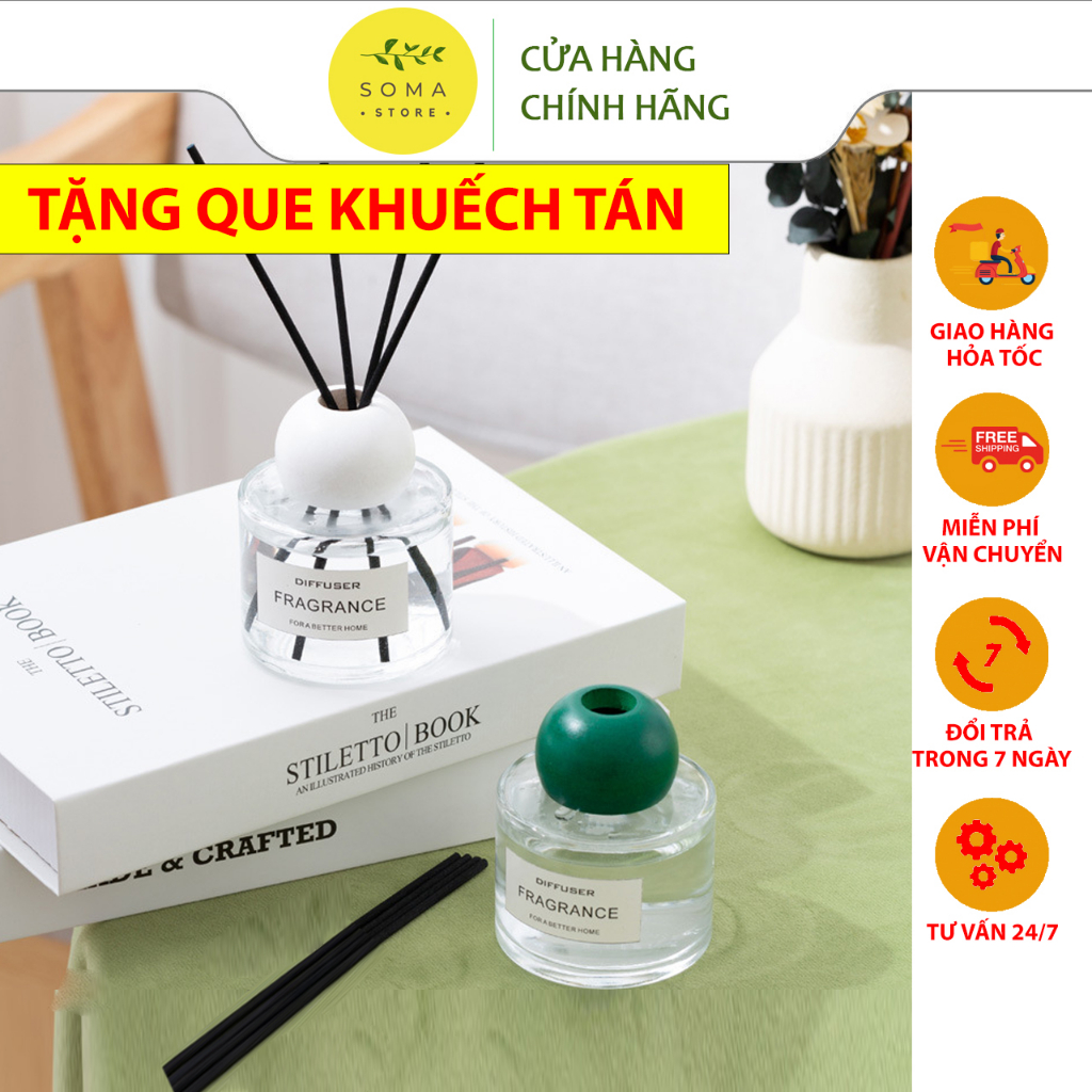 Tinh Dầu Thơm Phòng Varomas TẶNG Que Gỗ Tự Khuếch Tán Hương Thơm Tự Nhiên Khử Mùi Không Khí KT63 110ml