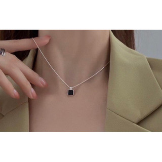 dây chuyền nữ mặt vuông nhẹ nhàng bạc lopa