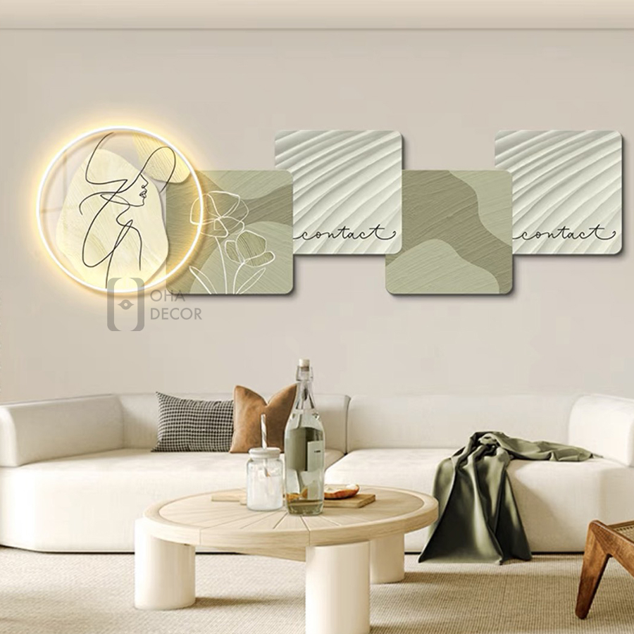 Tranh Đèn LED 3D Cô Gái Đẹp Trang Trí Phòng Khách Quán Tiệm Shop Xưởng Giá Rẻ