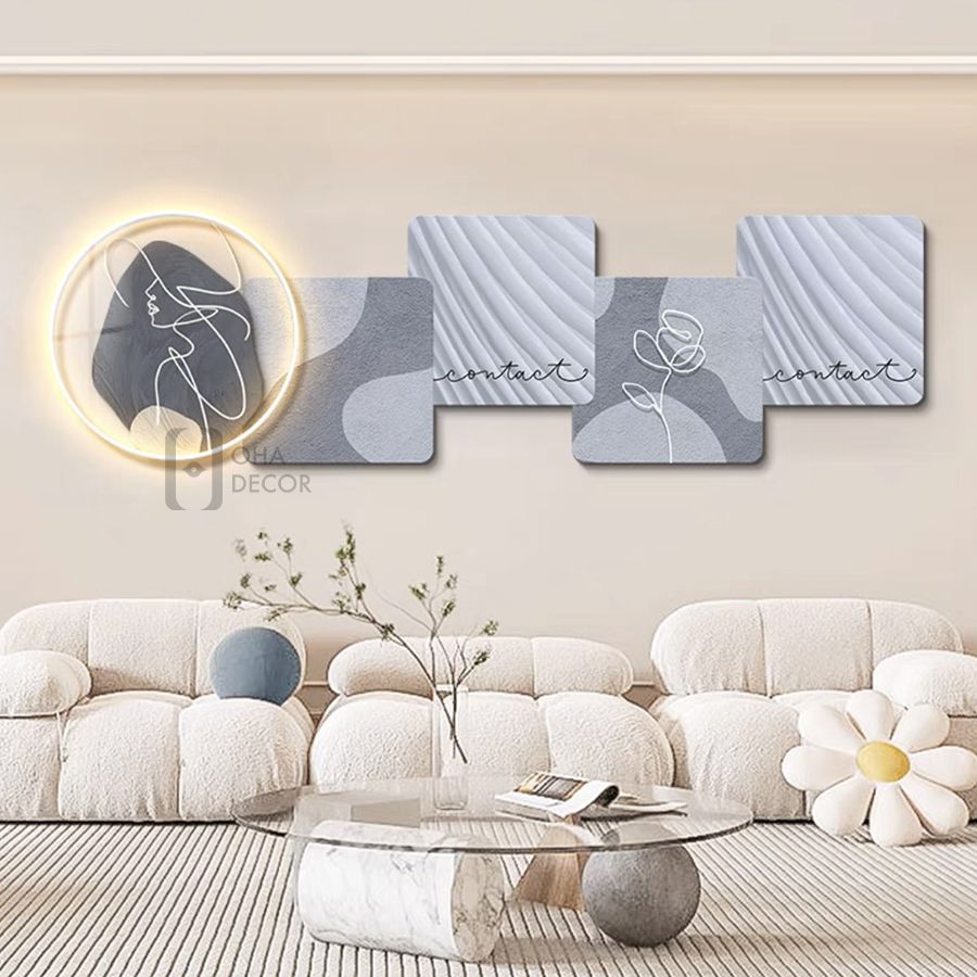 Tranh Đèn LED 3D Cô Gái Đẹp Trang Trí Phòng Khách Quán Tiệm Shop Xưởng Giá Rẻ