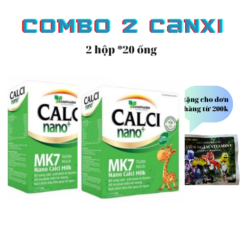 Product image Combo 2 hộp Canxi milk nano mk7 DANIPHARM, canxi cho bé ăn ngon ngủ tốt 2