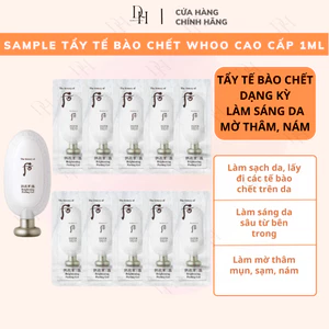 Tẩy da chết - Kì da chết trắng da Whoo Brighterning Peeling Gel- Làm sáng da dịu nhẹ, loại bỏ melamin - sample- 1 ml