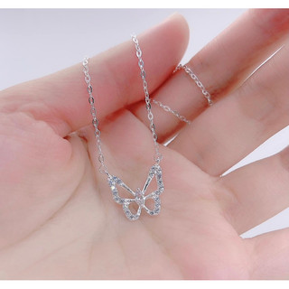 [Hộp Xinh]Dây chuyền SK35 Bạc LoPa dáng dây chuyền hồ điệ đính đá xinh xắn,tinh tế,Bạc LoPa