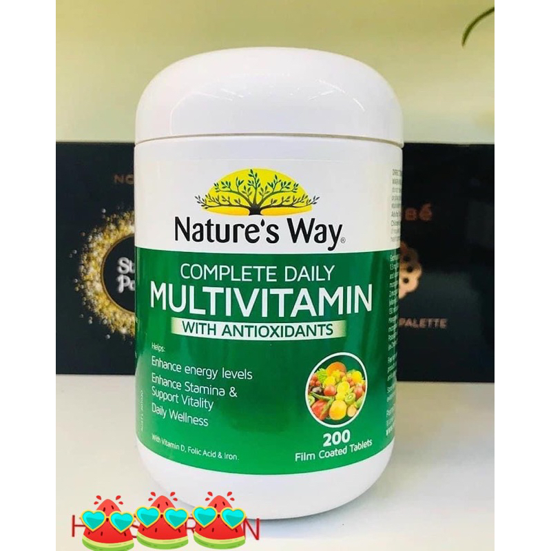 [bill Úc] Vitamin Tổng Hợp Nature’s Way Complete Daily Multivitamin 200viên Shopee Việt Nam