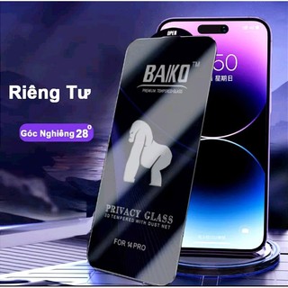 Kính cường lực Kingkong Baiko tím và Baiko chống nhìn trộm miếng dán màn hình iphone XS Max 11promax 12 promax 13 promax