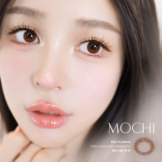 Lens nâu có độ cận Mochi hiệu Angel Eyes có độ từ 0 - 8 độ, dòng kính áp tròng nâu có độ phù hợp kỷ yếu, đi học, cô dâu