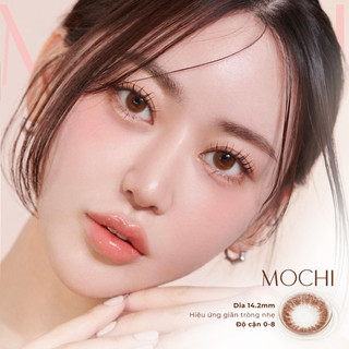 Lens nâu có độ cận Mochi hiệu Angel Eyes có độ từ 0 - 8 độ, dòng kính áp tròng nâu có độ phù hợp kỷ yếu, đi học, cô dâu