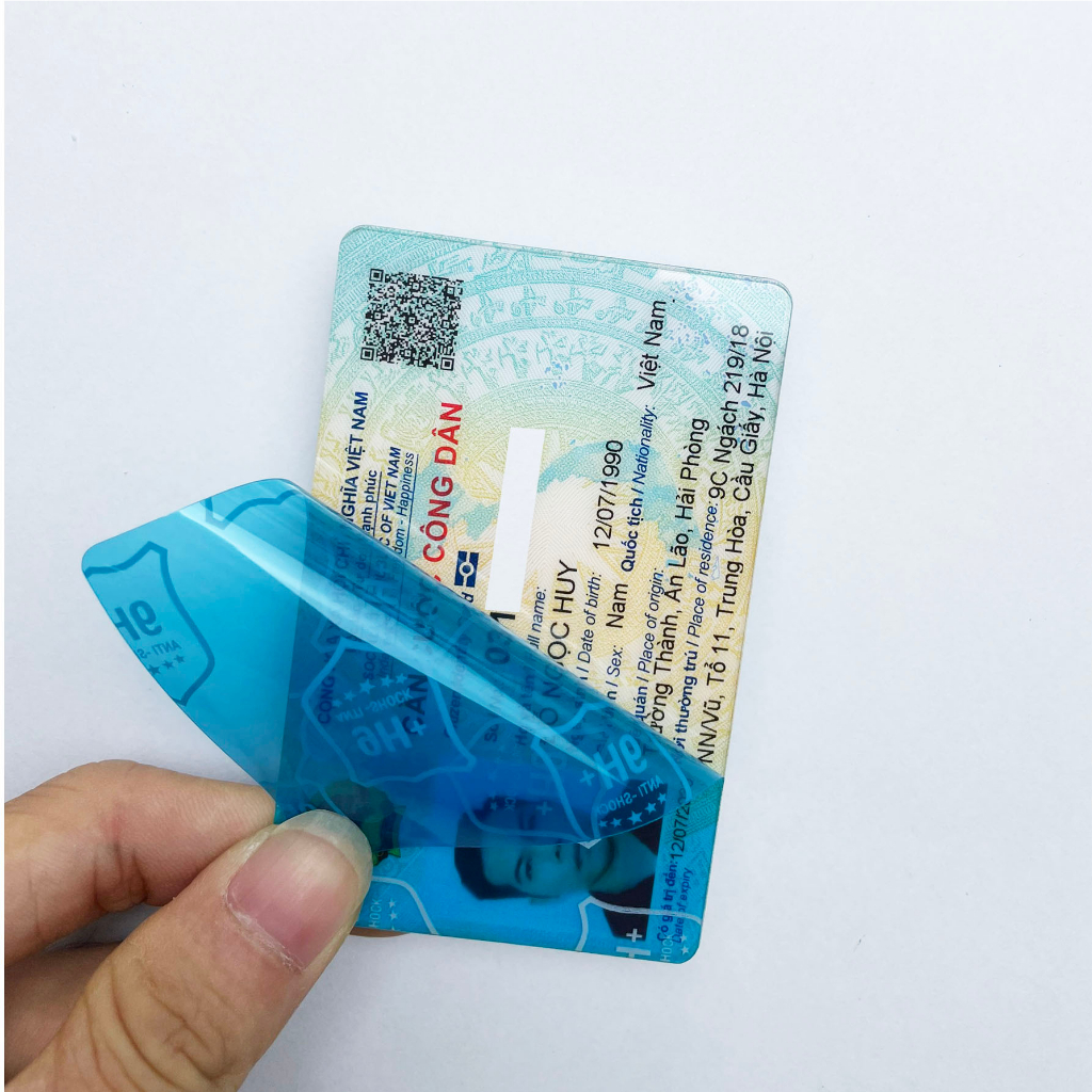 Miếng dán cường lực Nano bảo vệ Căn Cước Công Dân - CCCD / GPLX Giấy phép lái xe khỏi trầy xước, tăng độ cứng cho thẻ