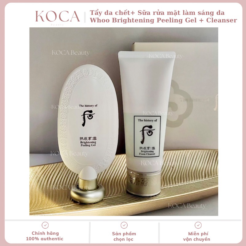[WHOO] Set Tẩy da chết và Sữa rửa mặt sáng da The History of whoo