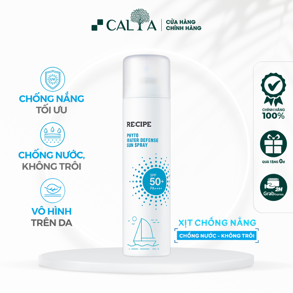 Ảnh Xịt Chống Nắng RECIPE Không Trôi SPF50+ PA++++ - RE:CIPE Phyto Water Defense Sun Spray 180ml 1