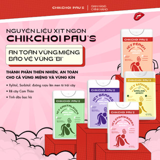 (Che tên sp) Combo xịt hôn, nước hoa vị trái cây CHIKCHOI PAU'S 20ml xịt thơm an toàn
