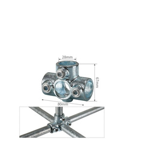 Khớp nối gang dẻo dùng cho ống thép phi 27mm không cần hàn, khớp nối thông minh ống tròn phi 27