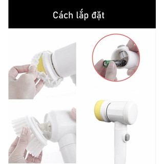 Máy Cọ Rửa Cầm Tay 5in1 - Bàn Chải Vệ Sinh Nhà Bếp Đa Năng