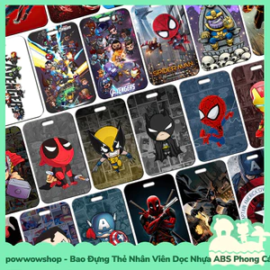 Bao Đựng Thẻ Nhân Viên Nhựa ABS Phong Cách Nhân Vật Siêu Anh Hùng Superheroes Real Art Chibi