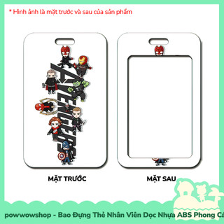 [Sẵn VN - Hỏa Tốc] Bao Đựng Thẻ Nhân Viên Nhựa ABS Phong Cách Nhân Vật Siêu Anh Hùng Superheroes Real Art Chibi