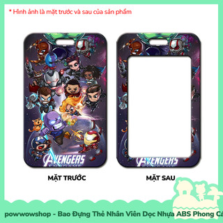[Sẵn VN - Hỏa Tốc] Bao Đựng Thẻ Nhân Viên Nhựa ABS Phong Cách Nhân Vật Siêu Anh Hùng Superheroes Real Art Chibi
