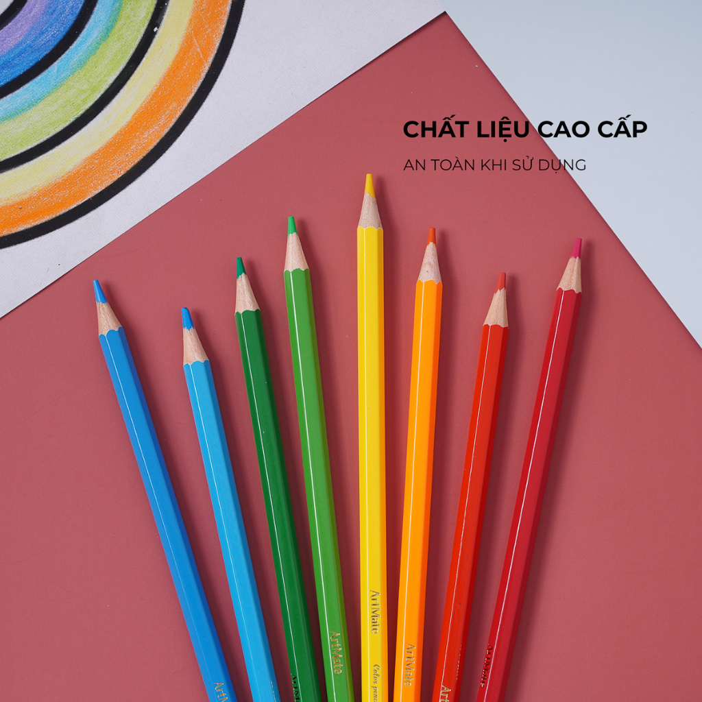 Chì Màu CLASSMATE Chất Liệu Cao Cấp Cho Bé Tập Tô, Có Sẵn Gọt Chì, Ống 12/8/24 Màu CL-CL201/CL202/CL203