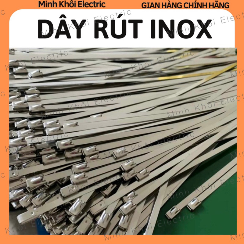 Dây rút inox 100c thép không gỉ, dây thít inox 304, dây rút kim loại ...