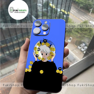 Tấm dán Skin Mặt Sau Boy Emotion FULL VIỀN 14 pro max , 13 pro max ,12 pro max , 11 pro max , xs max - FukiShop