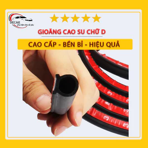 Gioăng cao su D, ron D, zoăng cao su chữ D chống bụi, doăng cao su dán cánh cửa, nắp caplo nắp cốp xe oto xe hơi