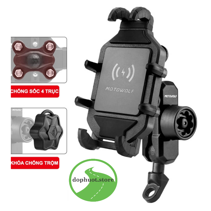 Giá đỡ điện thoại chống rung MOTOWOLF - Chính hãng