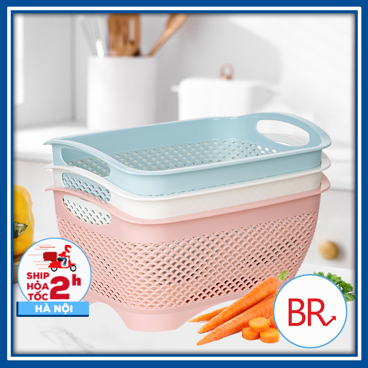 Rổ vuông 3 size Việt Nhật cao cấp (MS:3301/3302/3303), Giỏ đựng hoa quả ...