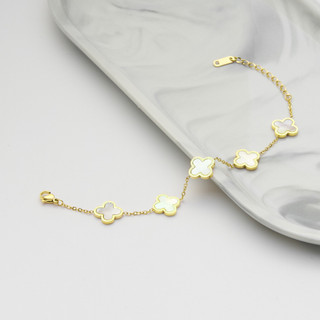 Vòng tay nữ LAMY Five Four Leaf Clovers Bracelet Gold 2026