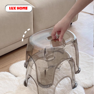 Ghế đẩu nhựa chống trượt chất liệu nhựa Acrylic trong suốt dùng trong gia đình LUXHOME