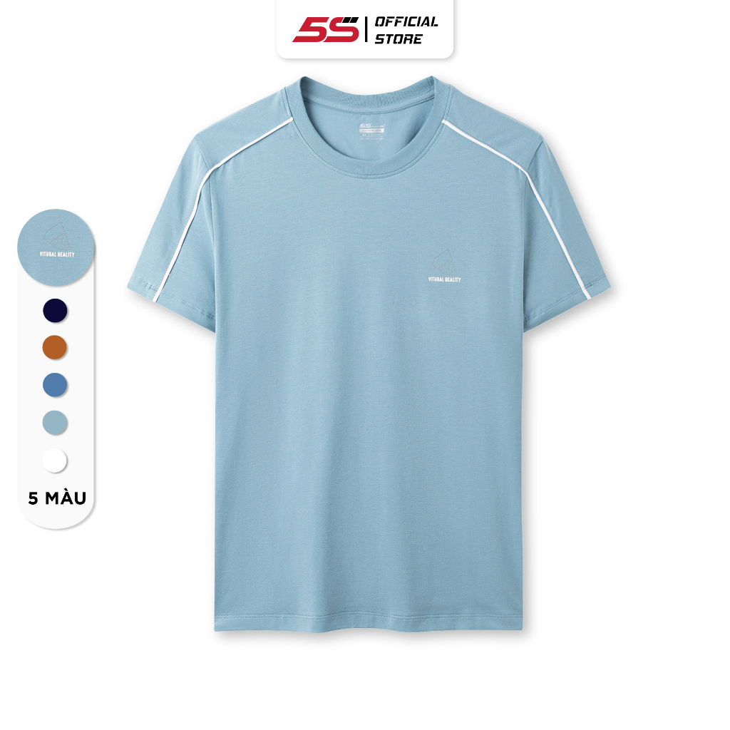 Áo Thun Nam Ngắn Tay 5S FASHION PREMIUM, Chất Cotton Mềm Mát,Thấm Hút Tốt,Thiết Kế Thể Thao (TSO23008)