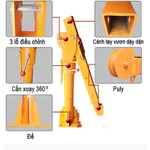 Cẩu xoay ABG 360 độ nâng hàng 500/1000kg - cần xe tải xoay, dùng để lắp đặt trên xe Nâng Hạ Hàng Hóa và đời sống — ảnh 6