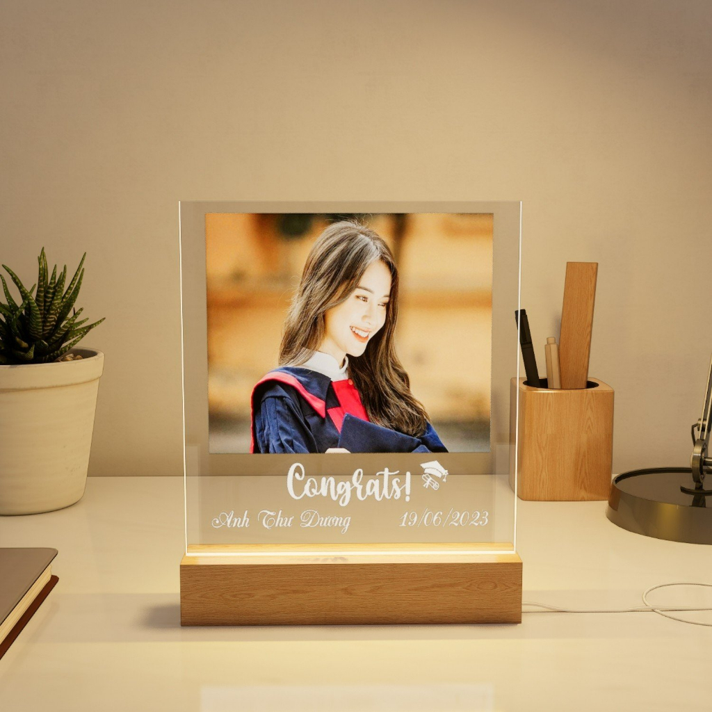 Đèn Ngủ In Hình Cá Nhân Có Đèn LED | Đèn Mica In UV Hình Cá Nhân Cao Cấp Sắc Nét