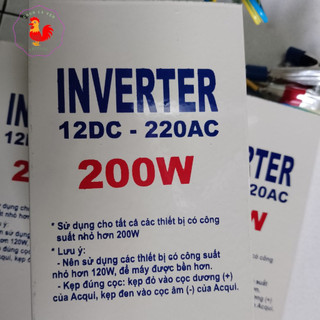 Bộ chuyển điện bình 12V lên 220v 200W chạy quạt