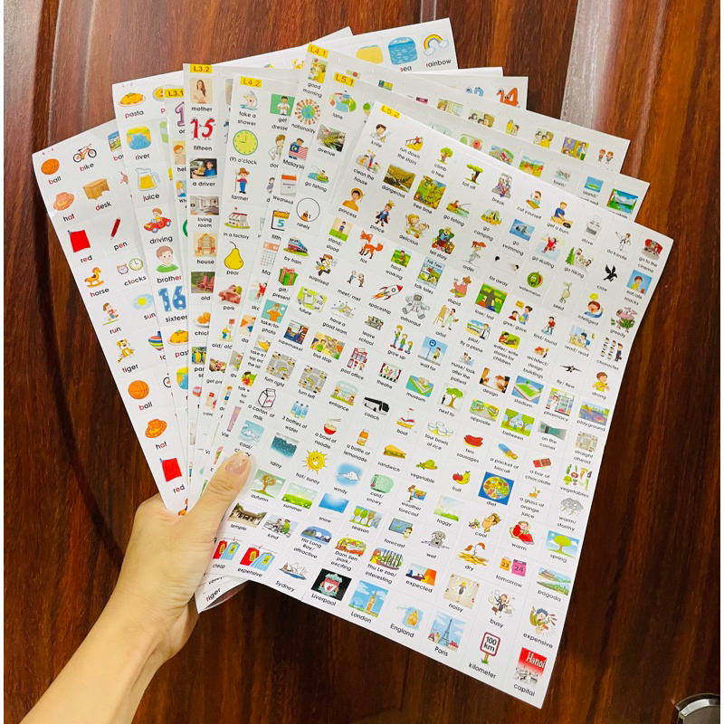 Sticker luyện viết tiếng anh các giáo trình | Shopee Việt Nam