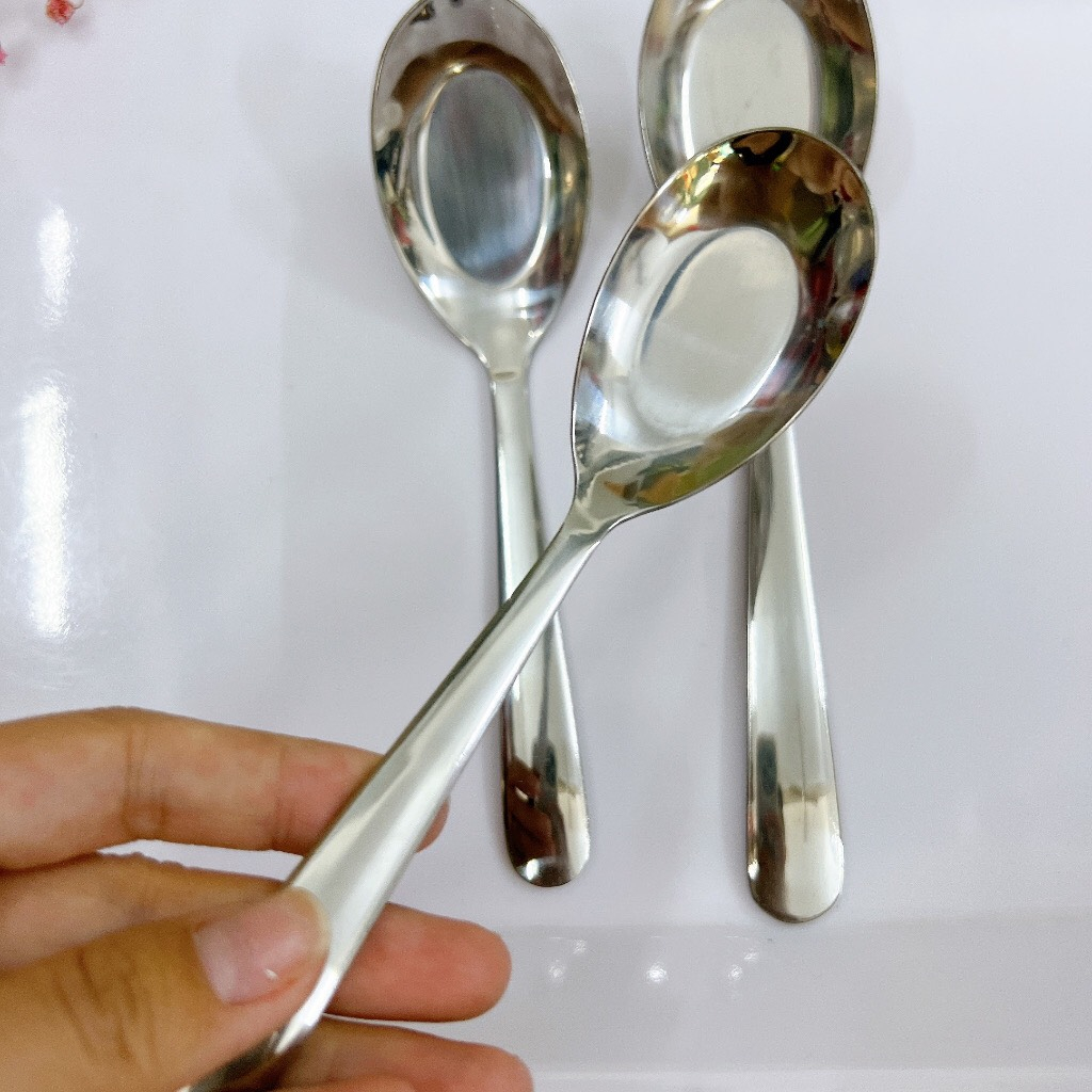 Muỗng -  thìa cơm ,phở ,súp - Muỗng canh inox 3 size cao cấp thép không gỉ
