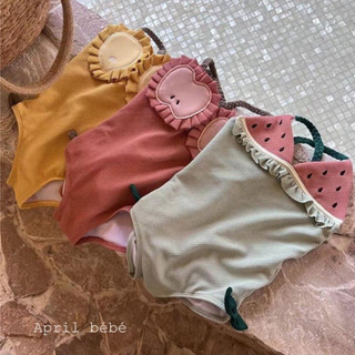 𝐀𝐩𝐫𝐢𝐥 𝐛𝐞́𝐛𝐞́ - Bộ đồ bơi bikini, áo tắm một mảnh liền thân cho bé gái hình trái cây, đồ bơi trẻ em