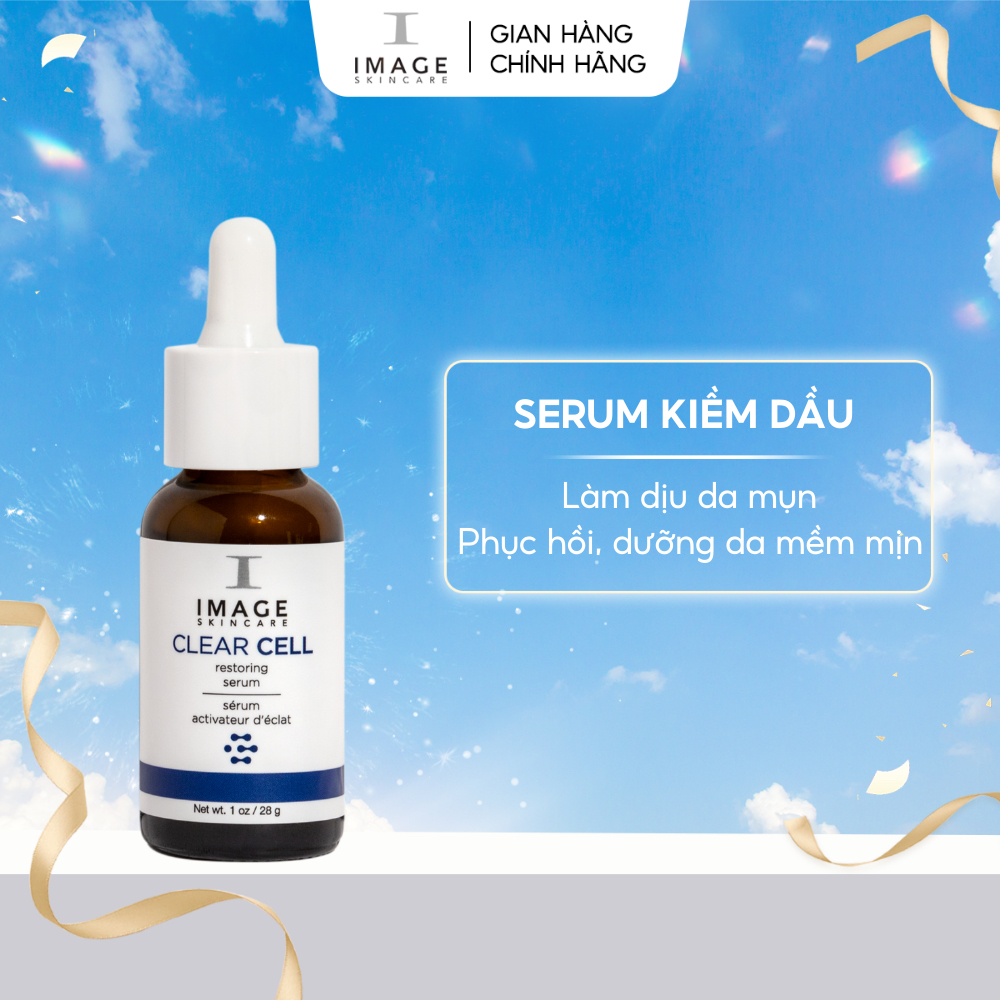 Ảnh Serum Giảm Dầu Nhờn, Ngăn Ngừa Vi Khuẩn Gây Mụn IMAGE Skincare CLEAR CELL Restoring Serum Oil Free 28g 1