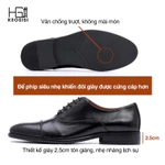 Giày tây nam cao cấp Oxford OF02 đế phíp hàng hiệu công sở da bò Hộp đựng sang trọng KEOSISI Bảo hành 12 tháng — ảnh 6