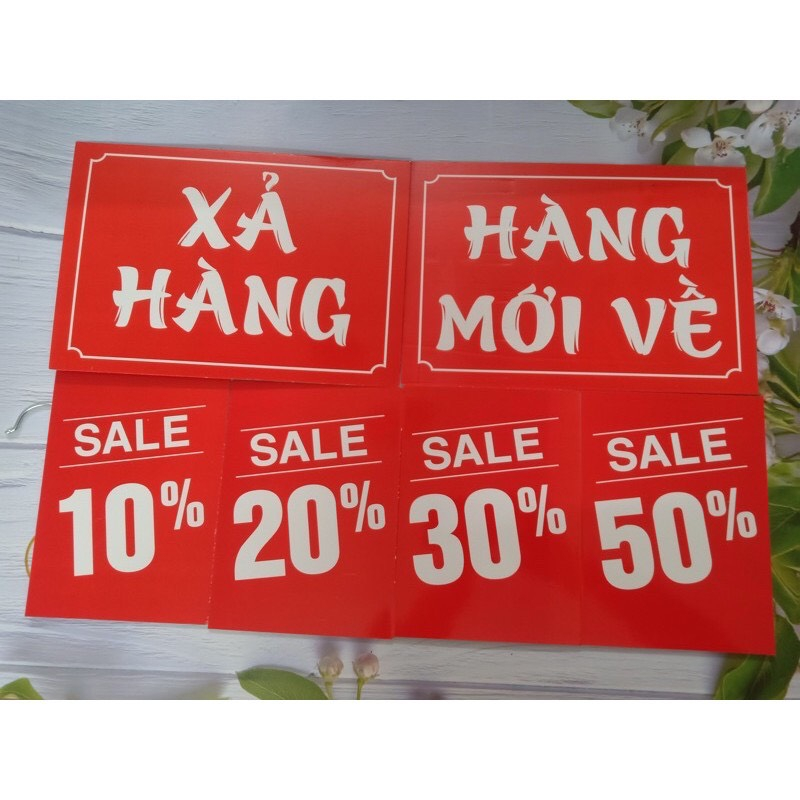 BẢNG HÀNG MỚI VỀ -  XẢ HÀNG - BIỂN GIẢM GIÁ SALE - SALE OFF in 1 mặt